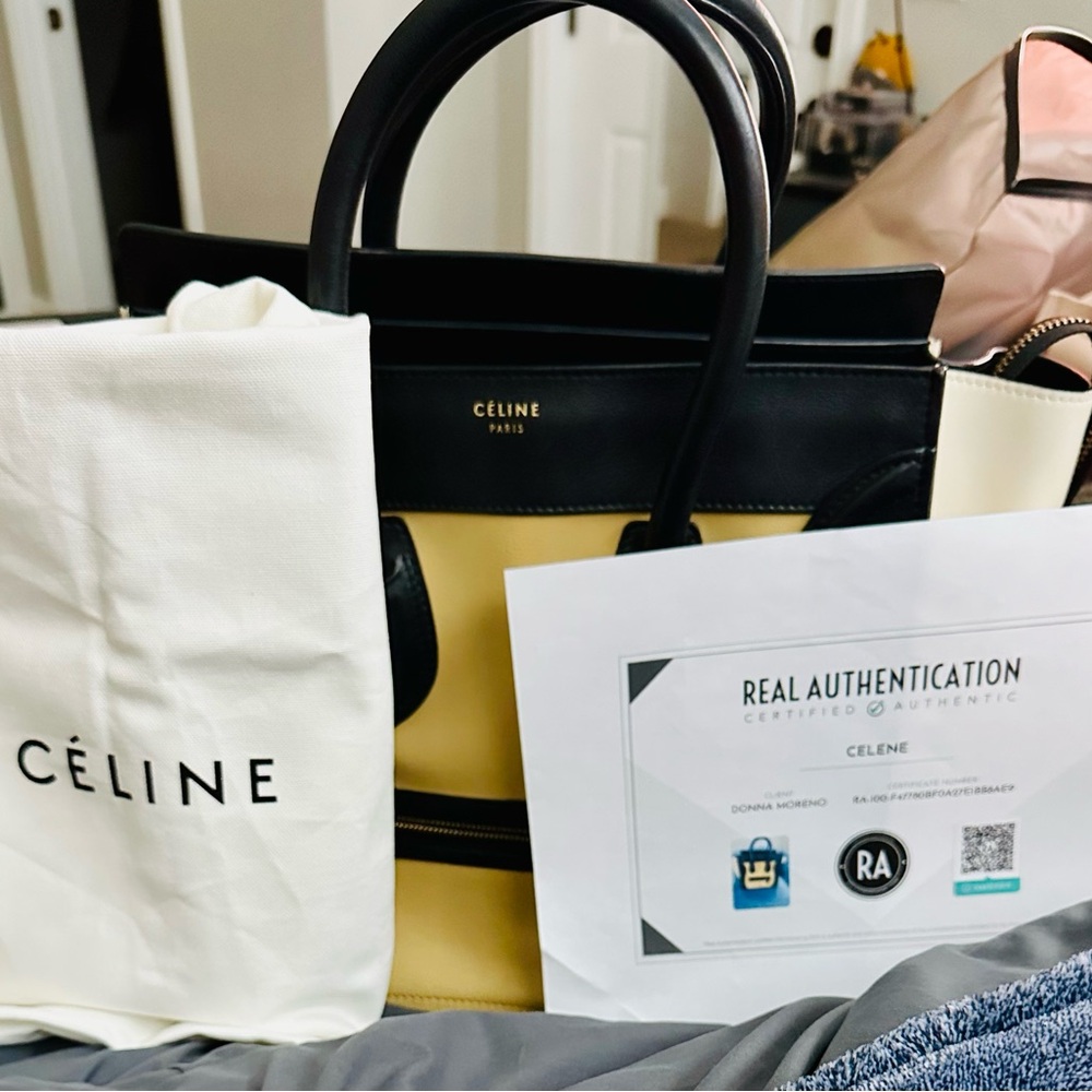 Celine Black and Cream Women's Bag - Picture 9 of 15